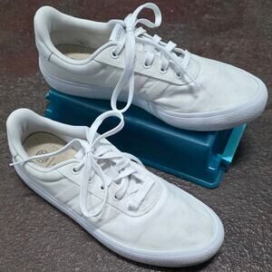 Adidas VULC RAID3R White Skateboarding Shoes WomensSize 10 Canvas casual